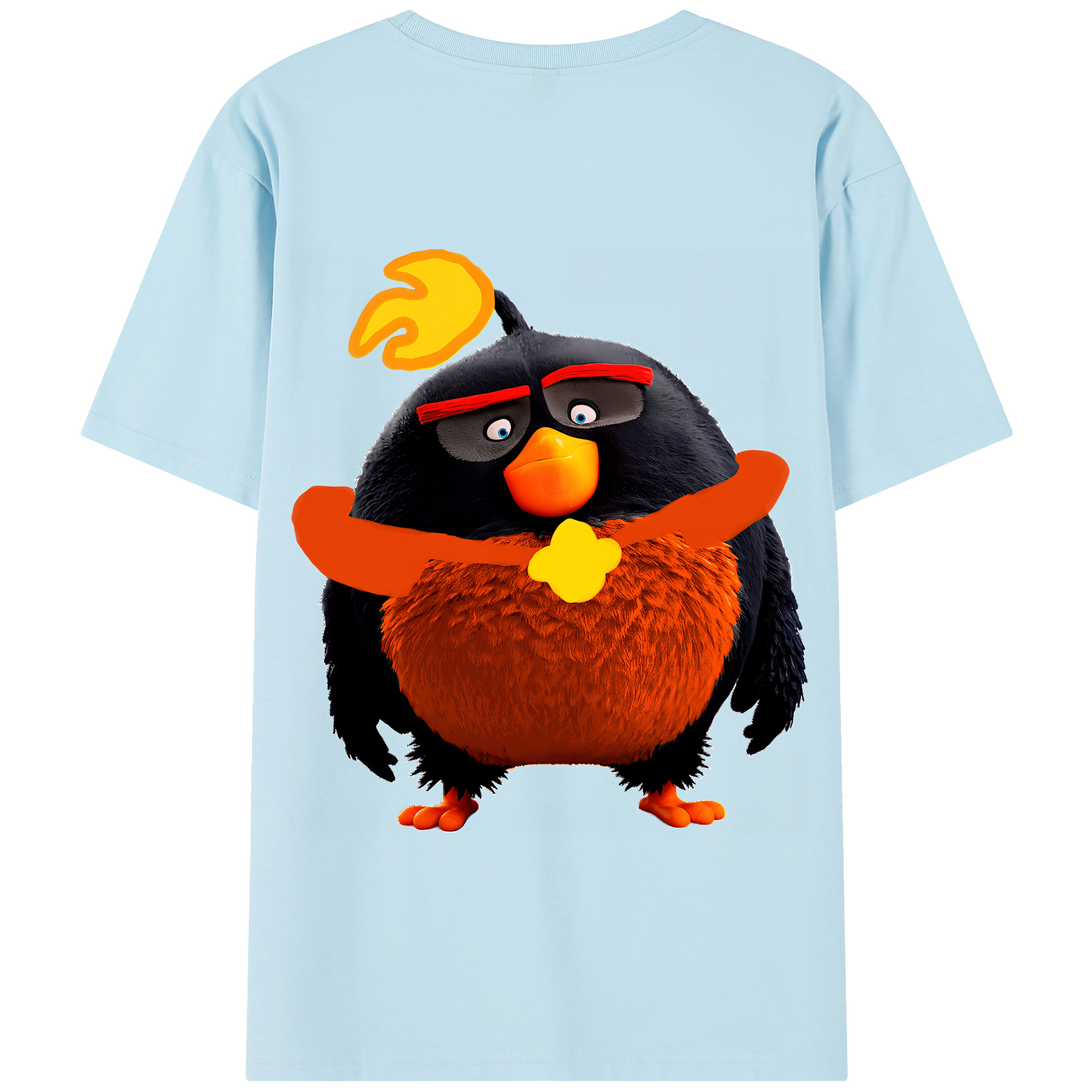 （画像用） Angry Birds アングリーバード 綿100％半袖Tシャツ（背面プリント）